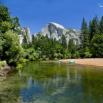 Half Dome from the Merced River | Yosemite National Park, California | photography, images, and art for hotels, office buildings, homes, restaurants, hospitals, and shopping malls