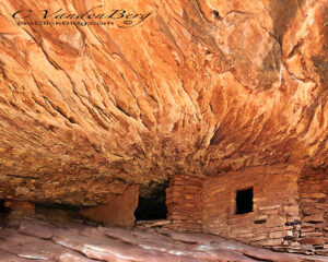 House on Fire Ruin, an ancient ruin with an interesting rock overhang | photography, images, and art for hotels, office buildings, homes, restaurants, hospitals, and shopping malls