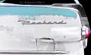 Fender of an old Packard | photography, images, and art for hotels, office buildings, homes, restaurants, hospitals, and shopping malls